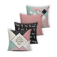 Kit 4 capas de Almofada Modern Print 42 cm x 42 cm em oferta na Magazine Luiza