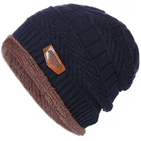 Imagem da oferta Fityle Chapéu Unisex De Gorro Chapéu De Malha Quente Chapéu Forrado De Lã Grossa
