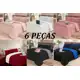 Kit 06 peças Jogo de Lençol Casal Queen Aconchego Dupla Face Cotex em oferta