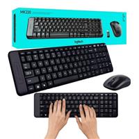 Imagem da promoção Teclado + Mouse Wireless Logitech MK220 920-004431 - Preto