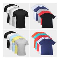 Imagem da promoção Kit Camiseta Básica c/ 5 Peças Masculina - Básicos Várias cores