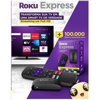 Imagem da promoção Roku Express - Streaming player Full HD. Transforma sua TV em Smart TV. Com controle remoto e cabo H