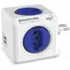 Multiplicador 4 Tomadas Bivolt + 2 USB 2.4A - PowerCube USB ELG - PWC-R4U, Azul e Branco em oferta