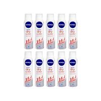 Imagem da promoção Kit Desodorante Nivea Dry Comfort Aerossol – Antitranspirante Feminino 150ml 10 Unidades