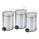 Kit 3 lixeiras aço inox de 3 litros Travel Max em oferta