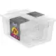 Conjunto de 3 Organizadores Plásticos, Linha bel, 600 ml, 1.5L e 4L, Cor Cristal, Ordene em oferta