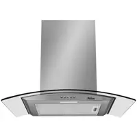 Coifa de Parede Philco 60cm 4 Bocas - com Vidro Curvo 3 Velocidades Glass 60 em oferta na Magazine Luiza