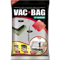 Imagem da oferta Conjunto Armazenamento à Vácuo, Vac Bag, 1 Saco Médios (45cmx65cm), 2 Sacos Grandes (55comx90cm) + B