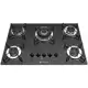 Cooktop 5 Bocas Atlas Preto à Gás GLP - Agile Glass em oferta