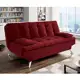 Sofá-Cama Casal 3 Lugares Premium Suede Vermelho em oferta