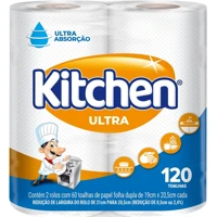 Imagem da promoção Papel Toalha Kitchen Folha Dupla 2 rolos