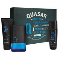 Imagem da promoção Kit Presente Quasar: Desodorante Colônia 100ml + Gel Após Barba 110g + Body Spray 100ml
