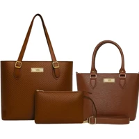 Imagem da promoção Kit 3 Bolsas Feminina Grande + Media + Baú