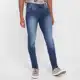 Calça Jeans Skinny Grifle Estonada Masculina em oferta