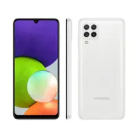Smartphone Samsung Galaxy A22 128GB Branco 4G - 4GB RAM Tela 6,4” Câm. Quádrupla + Selfie 13MP em oferta na Magazine Luiza