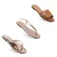 Kit 3 Pares Sandálias Rasteiras Feminina Costura Croco Liso - FLOREAR em oferta