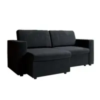 Sofá 3 Lugares Retrátil Zoy Suede Preto - Mobly em oferta na Magazine Luiza
