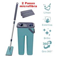 Imagem da promoção Mop Flat E Balde Para Limpeza De Piso + 1 Refil - 123 Útil