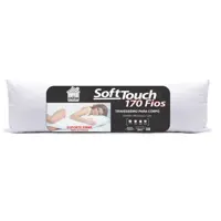 Travesseiro de corpo 40cm x 1,30m soft touch branco - ARTE CAZZA em oferta na Magazine Luiza