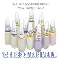 Kit 12 Esmaltes Para Unhas Francesinha Impala Manicure em oferta na Magazine Luiza