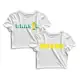 Kit 2 Blusas Blusinha Cropped Tshirt Camiseta Feminina Brasil Taça Copa - Branco em oferta