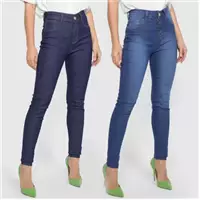Imagem da promoção Kit Calça Jeans Skinny Grifle C/ 2 Peças Feminina
