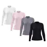 Imagem da promoção Kit 4 Camisetas Feminina Manga Longa Proteção Solar UV 50 - DF