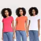 Kit Camisetas Basicamente Babylook 3 Peças Feminino em oferta