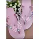 chinelo personalizado com pedrarias rosa - havaianas em oferta
