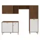 Cozinha Compacta Indekes Florença com Balcão - 9 Portas 1 Gaveta Nogueira e Off White em oferta
