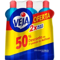 Imagem da promoção Kit Limpador Multiuso Veja Gold Original - 3 Unidades 500ml Cada