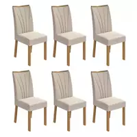 Imagem da promoção Conjunto 6 Cadeiras Estofadas Apogeu Móveis Lopas