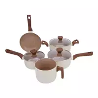 Imagem da promoção Conjunto 5 Panelas Alumínio Indução Pratic Cook Crema Mimo - Mimo Style