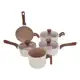 Conjunto 5 Panelas Alumínio Indução Pratic Cook Crema Mimo - Mimo Style em oferta