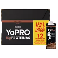 Imagem da promoção Pack YoPRO Bebida Láctea UHT com 15g de Proteínas - 250ml 12 Unidades