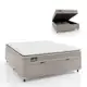 Cama Box Baú Casal Colchão D33 Pillow Top Millenium 138x188x57cm Bege - Suporta até 100kg por Pessoa em oferta