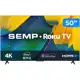 Smart TV 50” 4K UHD LED Semp RK8600 Wi-Fi - 3 HDMI 1 USB em oferta