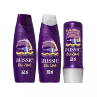 Imagem da promoção Kit Aussie Btx Effect Fios Nutridos e Alinhados Shampoo 360ml + Condicionador 360ml + 3 Minutos Mila