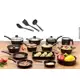 Conjunto Panelas 16 Peças Antiaderente Teflon Tampa Vidro - Manolar em oferta