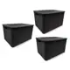 Kit 3 Caixas Organizadoras Rattan PRETA 20 Litros Arqplast em oferta