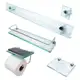Kit De Acessórios P/ Banheiro 5 Pçs Em Vidro Incolor - Mons Shop em oferta