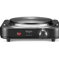 Imagem da promoção Elgin, Fogão Elétrico Portátil Cooktop de Mesa, 1 Boca, 5 opções de temperatura, 1000W, Preto, 110V