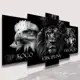 Conjunto Quadro Decorativo Mosaico Leão de Juda Cristão o Kit Parede Sala e Quarto PVC Decoração em oferta