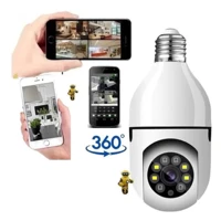 Imagem da promoção Câmera Segurança Wifi Ip Sem Fio 360 Com Encaixe Lâmpada Bocal Aplicativo Full HD Visão - Bivolt