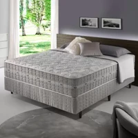 Imagem da promoção Cama Box Casal Cinza + Colchão Molas Ensacadas Alabama 138x188x61cm - ZIDI