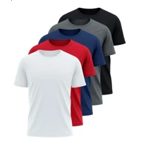 Imagem da oferta Kit 5 Camisetas Básicas Masculina Dry Fit Lisa Tradicional