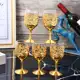 Luxuosas Taças Sense Goblet Cups Copos Ocos De Vinho Dourado em oferta