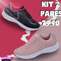 Imagem da promoção Kit 2 Pares Tênis Esportivos Masculino/Feminino para Academia e Corrida