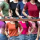Blusa Feminina t-shirt De Manga Curta Nuvem Com / De Brilho Moda Envangélica e Casual 2024 em oferta
