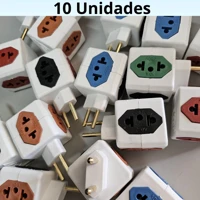 Imagem da promoção 10 Adaptadores de Tomada 10/20A POWER CUBO 4 em 1